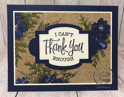 The So Sentimental Stamp Set and the Pressed Flowers pair so well together. Details are on my blog here: https://wp.me/p59VWq-aO1 . #stampinup #pressedpetals #thestampcamp #Thankyou 