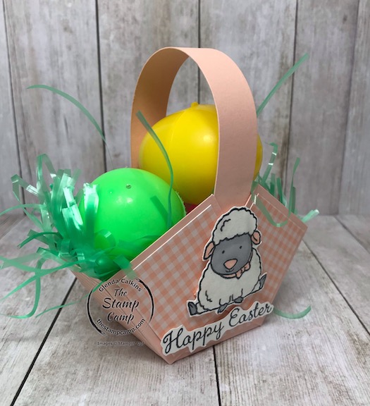 Created this fun Easter Basket using the Welcome Easter Stamp Set from Stampin' Up! Details on my blog here: https://wp.me/p59VWq-aR1 #easter #stampinup #thestampcamp #easterbasket