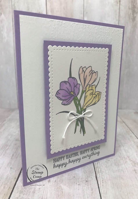 This Easter Promise stamp set is perfect for Easter but also other occasions as well; pair it with the Timeless Tulips for the perfect pairing. Details on my blog here: https://wp.me/p59VWq-aSz . #stampinup #easterpromise #thestampcamp #glendasblog #easter