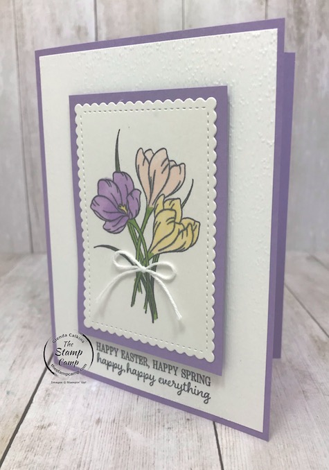 This Easter Promise stamp set is perfect for Easter but also other occasions as well; pair it with the Timeless Tulips for the perfect pairing. Details on my blog here: https://wp.me/p59VWq-aSz . #stampinup #easterpromise #thestampcamp #glendasblog #easter