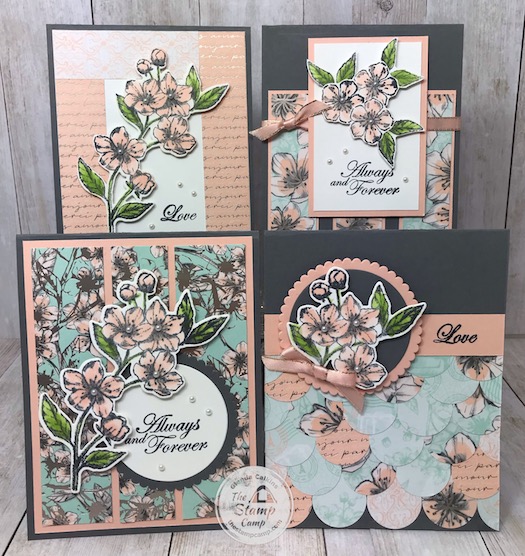 The Forever Blossoms and the Parisian Blossoms Specialty Designer Series Paper is my featured stamp set for March and is part of my Paper Scraps Class. Details on this class and the bundle can be found on my blog here: https://wp.me/p59VWq-aOX #stampinup #thestampcamp #foreverblossoms #parisianblossoms