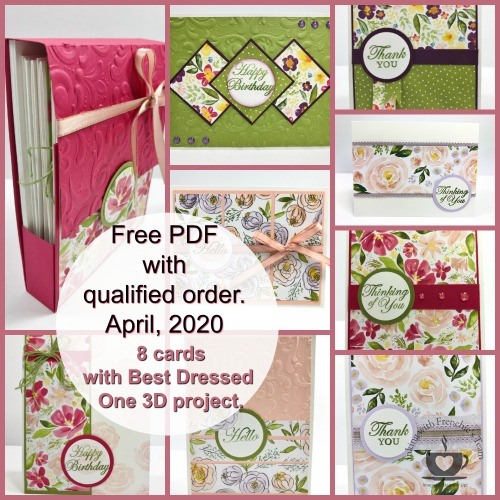 April Customer Appreciation PDF file free with a min. $40.00 order and must use this hostess code: 2NDPEFNC . Details are on my blog here: https://wp.me/p59VWq-aT0 #stampinup #thestampcamp