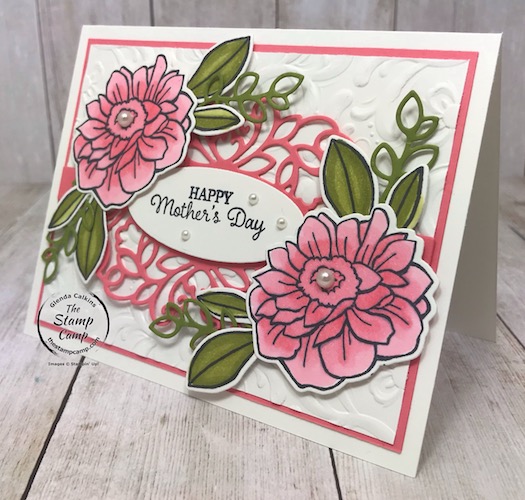 Band Together with the Details Bands Dies; creates a beautiful Mother's Day card don't you think? Details are on my blog here: https://wp.me/p59VWq-aWf #stampinup #bandtogether #thestampcamp #mothersday
