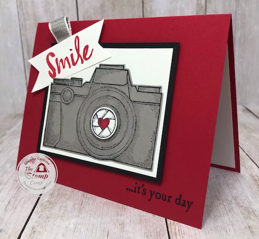 This is from the Capture the good stamp set from Stampin' Up! This is retiring May 31, 2020 so get it today! Details are on my blog here: https://wp.me/p59VWq-aX7 #stampinup #retired #thestampcamp #camera
