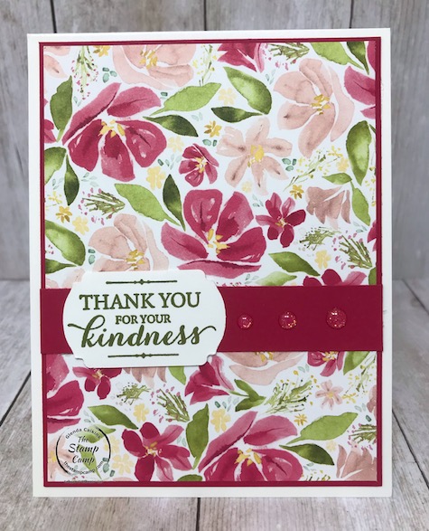 This beautiful print is from the Best Dressed Designer Series Paper pack from Stampin' Up! Details can be found on my blog here: https://wp.me/p59VWq-aTC #stampinup #bestdressed #thestampcamp #designerpaper