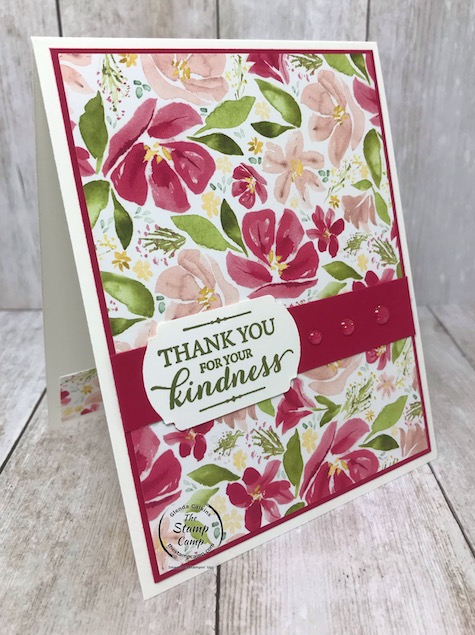This beautiful print is from the Best Dressed Designer Series Paper pack from Stampin' Up! Details can be found on my blog here: https://wp.me/p59VWq-aTC #stampinup #bestdressed #thestampcamp #designerpaper