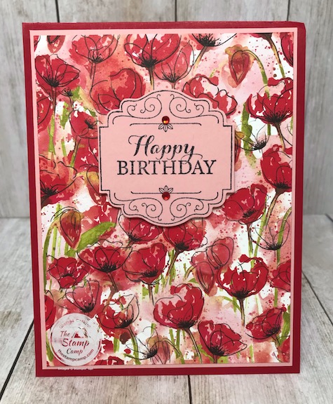I paired the Layered with Kindness with the Peaceful Poppies Designer Series Papers; great pairing! Details are on my blog here: https://wp.me/p59VWq-aTs . #stampinup #layeredwithkindness #peacefulpoppies #thestampcamp