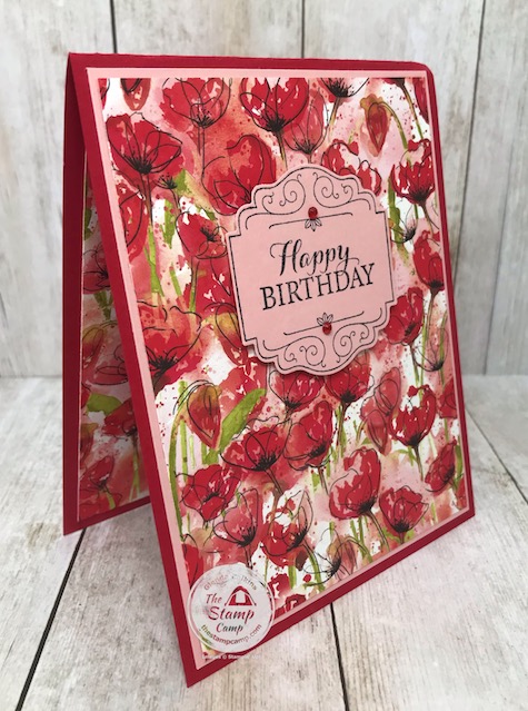 I paired the Layered with Kindness with the Peaceful Poppies Designer Series Papers; great pairing! Details are on my blog here: https://wp.me/p59VWq-aTs . #stampinup #layeredwithkindness #peacefulpoppies #thestampcamp