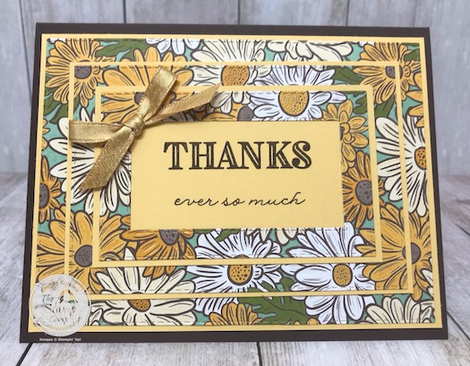 The Ornate Garden Specialty Designer Series Paper paired with the Stitched Rectangles dies create the Perfect Triple Framed card. Details can be found on my blog here: https://wp.me/p59VWq-aXy . #stampinup #tripleframe #ornategarden #thestampcamp