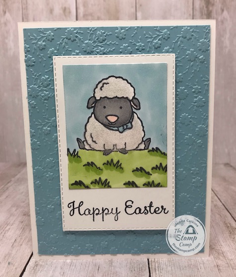 Welcome Easter Little Lamb with Ornate Floral