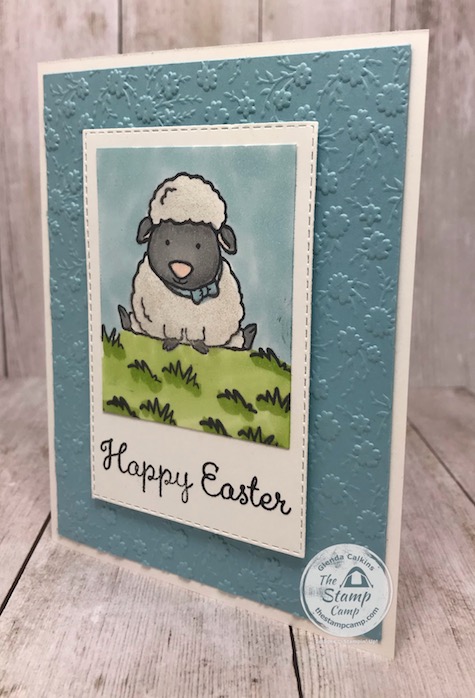 This is from the Welcome Easter stamp set; such a cute little lamb. Details can be found on my blog here: https://wp.me/p59VWq-aUH . #stampinup #easter #welcomeeaster #thestampcamp