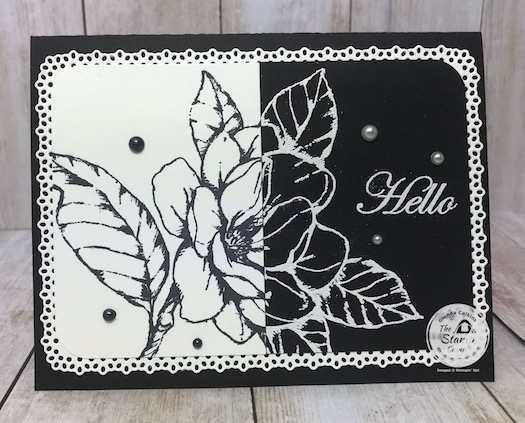 This technique is an oldie but a goodie. Have you ever done the split negative technique? Join Me here on my facebook page for details: https://wp.me/p59VWq-bfh. #stampinup #thestampcamp #glendasblog #technique #magnolia