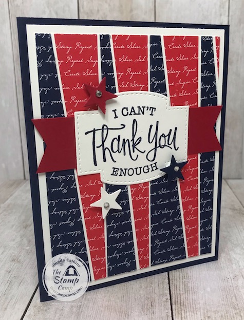 Happy Memorial Day to You And Yours; A huge Thanks to all the men and women who have or are serving our country! details on this card are on my blog here: https://wp.me/p59VWq-beS. #stampinup #memorialday #thestampcamp #glendacalkins