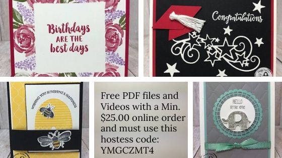 Tuesday's Tips and Techniques Pdf files and videos are free with a min. $25.00 and the use of the current hostess code. See my blog for details: https://wp.me/p59VWq-bdK. #thestampcamp