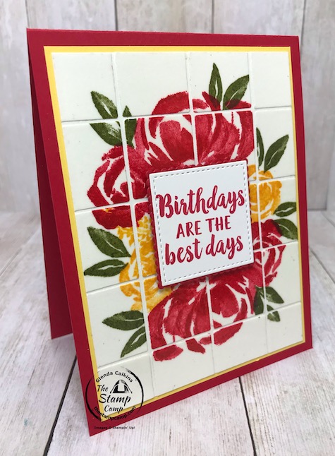 How about a fun and different technique using the Best Plaid Builder Dies? How about the Faux Tile technique. With the Best Plaid Builder dies you can create the perfect tiles every time. Details are on my blog here: https://wp.me/p59VWq-biz. #stampinup #thestampcamp #bestplaiddies #plaid