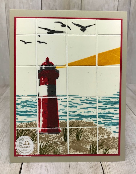 The Best Plaid Builder Dies from Stampin' Up! are not just to create plaid backgrounds and papers. Did you know that you can create faux tile with this die as well? Well you can! Visit my blog here for details: https://wp.me/p59VWq-biG. #stampinup #bestplaiddies #thestampcamp #fauxtile