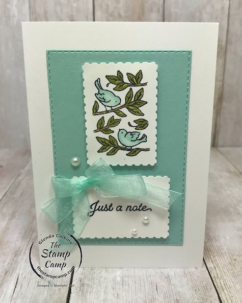 Posted for You is the perfect stamp set to use with Notecards or not. I love this bundle and how the coordinating punch makes your works of art look just like a postage stamp. Details can be found on my blog here: https://wp.me/p59VWq-bjb. #stampinup #thestampcamp #glendasblog #postagepunch #postedforyou