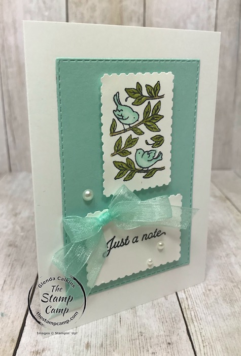 Posted for You is the perfect stamp set to use with Notecards or not. I love this bundle and how the coordinating punch makes your works of art look just like a postage stamp. Details can be found on my blog here: https://wp.me/p59VWq-bjb. #stampinup #thestampcamp #glendasblog #postagepunch #postedforyou