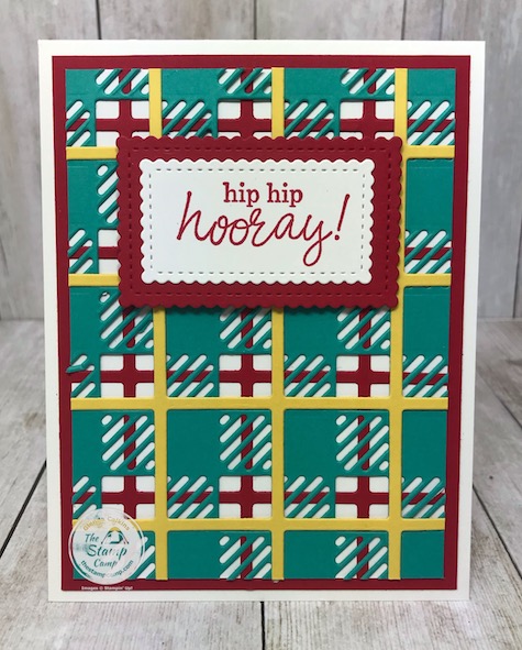 Hip Hip Hooray I have some New Team Members! They took advantage of the awesome sign on deal going on right now until the end of June 2020. I created this card during my live event on my FaceBook page and it is going out to my new team members. Details can be found on my blog here: https://wp.me/p59VWq-bia. #stampinup #thestampcamp #plaidbuilder