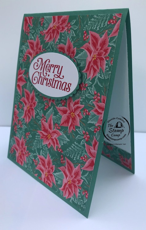 Christmas Cards don't have to be time consuming. You can create beautiful Christmas cards in no time with the right paper pack, sentiment and framelits. Both of these cards were create with just 1 sheet of Designer Series Paper; think of how many Christmas cards you could make in no time at all. Details are on my blog here: https://wp.me/p59VWq-bm0. #stampinup #christmas #thestampcamp #christmascards
