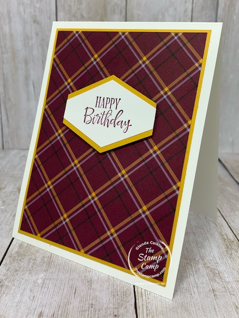 Have you checked out the New Mini Catalog from Stampin' Up! The August - December 2020 mini? You will find the Plaid Tidings Designer Series Paper pack in this mini and I do not think it is just for the Holidays; I'm thinking Masculine cards! Check out my blog here for details: https://wp.me/p59VWq-bo4. #stampinup #masculine #plaid #thestampcamp