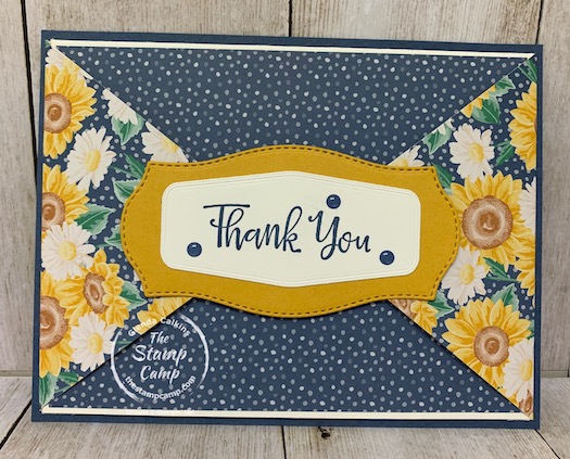 It's Fun Fold Friday and this is my card for today. It features the Flowers For Every Season Designer Series Paper Pack and you can create beautiful cards with all the fabulous prints. Details are on my blog here: https://wp.me/p59VWq-btz. #stampinup #flowersforeveryseason #thestampcamp #designerpaper