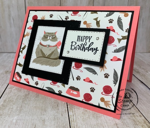 Whether you are a dog lover or a cat love you will love the Playful Pets Suite of products from Stampin' Up! This card was created for my granddaughter Sophia who loves dogs but lately says she wants a kitty too. Details are on my blog here: https://wp.me/p59VWq-btk. #stampinup #playfulpets #thestampcamp #pamperedpets