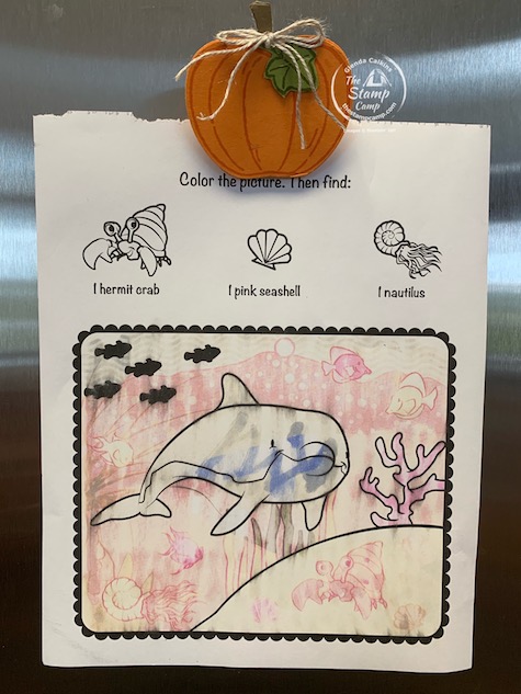 It's Make It Monday and this week we are creating a refrigerator magnet so your littles can hang their creations on the refrigerator. Details are on my blog here: https://wp.me/p59VWq-buE. #stampinup #thestampcamp