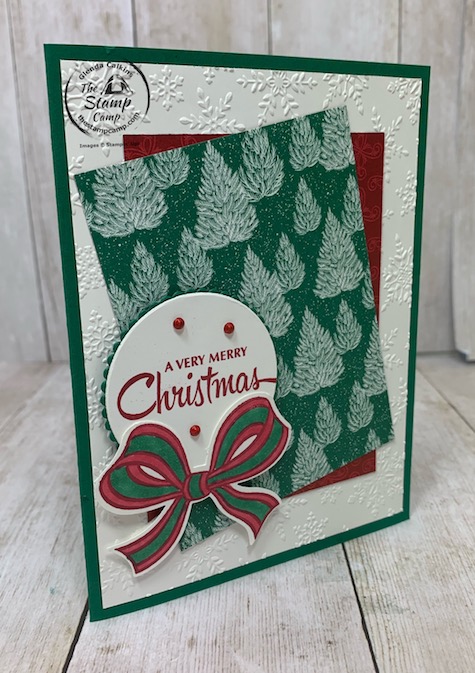 This card was created for the sketch challenge at the Paper Craft Crew PCC396. I used the Gift Wrapped Bundle and the Tis the Season Designer Series Papers; which are 15% off this month October 2020. Details are on my blog here: https://wp.me/p59VWq-bxi. #stampinup #tistheseason #thestampcamp #christmas