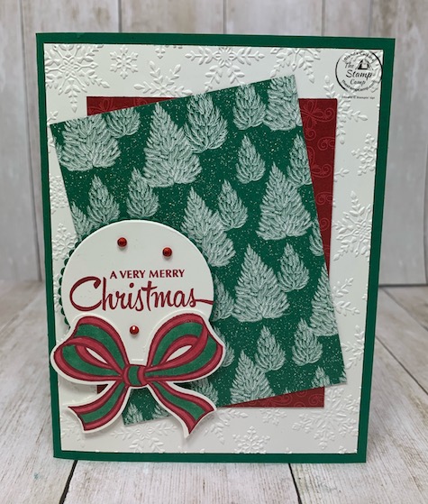 This card was created for the sketch challenge at the Paper Craft Crew PCC396. I used the Gift Wrapped Bundle and the Tis the Season Designer Series Papers; which are 15% off this month October 2020. Details are on my blog here: https://wp.me/p59VWq-bxi. #stampinup #tistheseason #thestampcamp #christmas