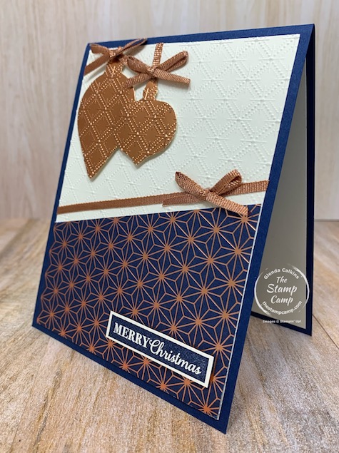 Have you started to create your Christmas cards yet for this year? Now is a great time to get started! I used the Christmas Gleaming bundle to create this card and it is super striking in person. Details are on my blog. #thestampcamp #stampinup #christmas