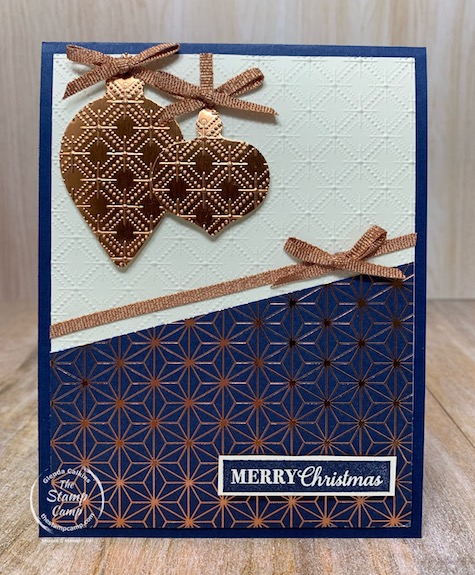 Have you started to create your Christmas cards yet for this year? Now is a great time to get started! I used the Christmas Gleaming bundle to create this card and it is super striking in person. Details are on my blog. #thestampcamp #stampinup #christmas