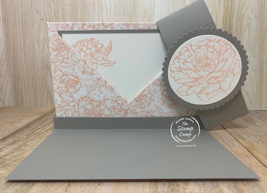 Fun Fold Friday - Today I have a double pocket Clutch to show to you. Inside you will find 2 pockets 1 for a gift card and 1 for a notecard. Super easy and has a couple different closures. #stampinup #thestampcamp #funfold
