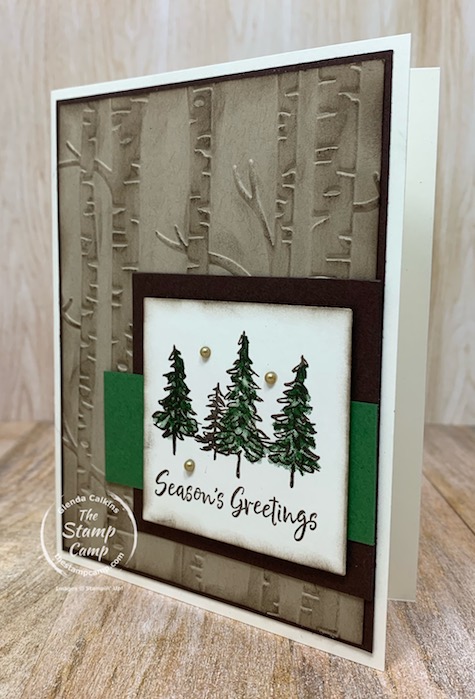 In The Pines is perfect for so many different occasions as well as masculine cards. Today's card was done for the sketch challenge at Case This Sketch. Give it a try! #thestampcamp #stampinup #inthepines