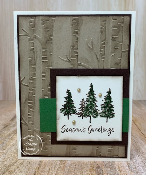 In The Pines is perfect for so many different occasions as well as masculine cards. Today's card was done for the sketch challenge at Case This Sketch. Give it a try! #thestampcamp #stampinup #inthepines