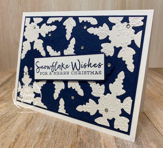 What do you do with left over die cuts? I had a few of these left over snowflake die cuts from some ornaments that I created and instead of throwing them away I decided to do this inlaid card technique with them. Haven't ever tried this technique you should give it a try. #stampinup #thestampcamp #snowflakedies