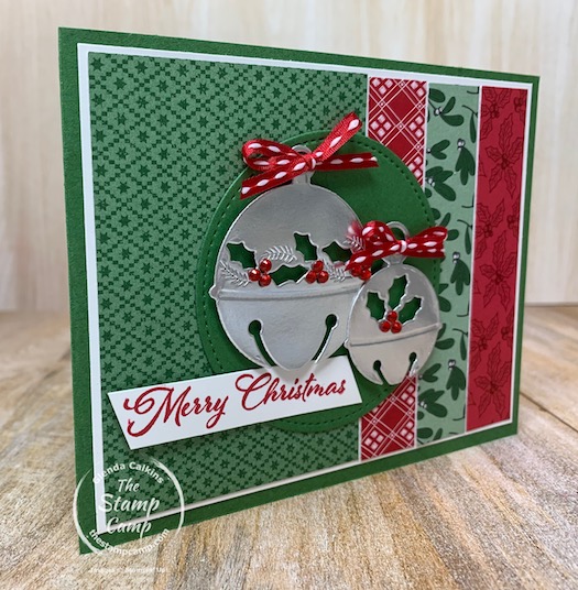 Saturday Sketch Challenge - Today's sketch is from Splitcoaststampers and is SC830. I paired the Cherish the Season Bundle with the Tis the Season Designer Series Papers for this fun Christmas card. #thestampcamp #stampinup #sketchchallenge