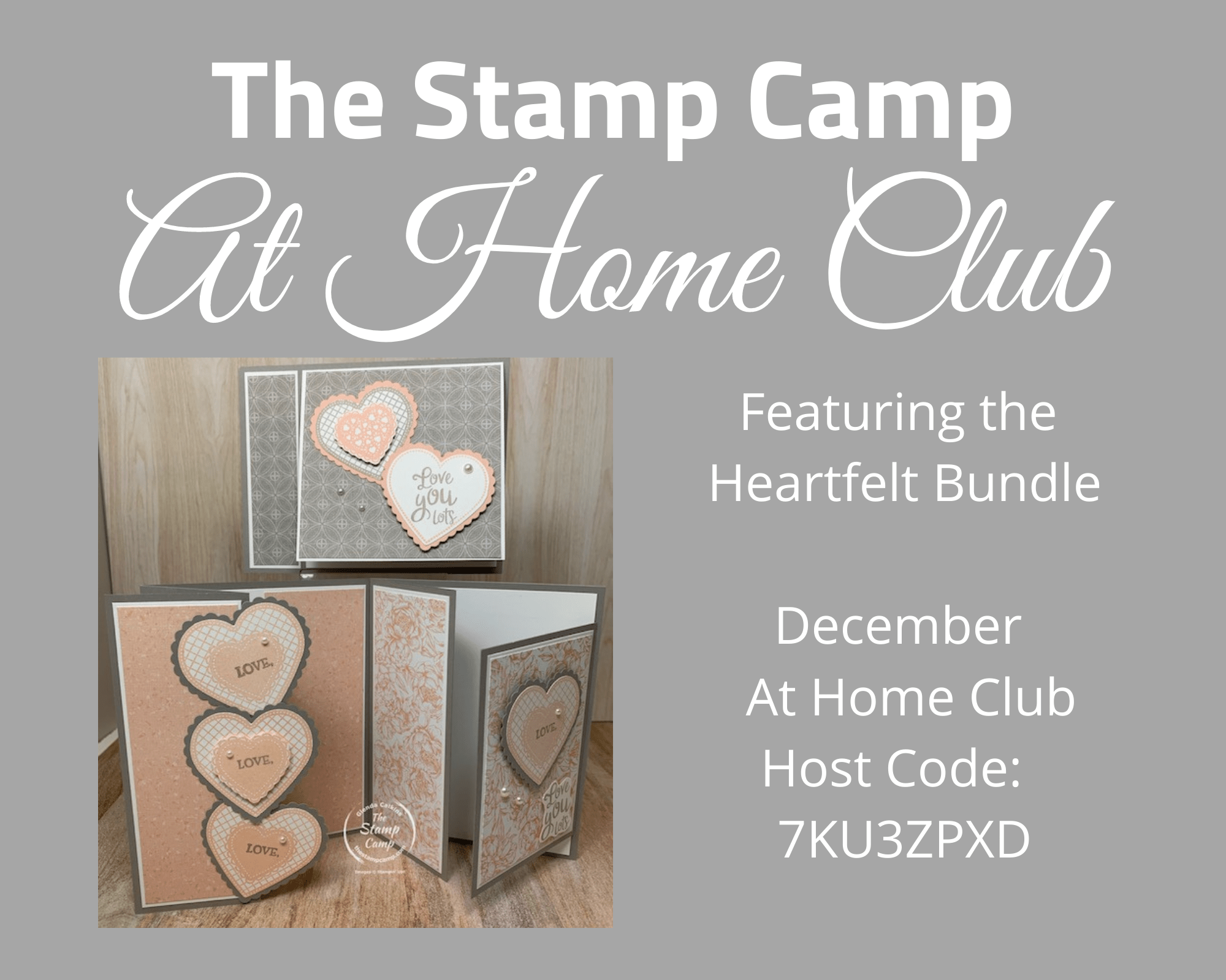 Would you like to be in a card club? Well I have the perfect club for you and it is delivered right to your front door. This months featured stamp set is the Heartfelt Bundle which you may already have on hand. Each month there is a new bundle for club and 3 new basic to advanced cards for you to create in your kit. #stampinup #thestampcamp #cardkit