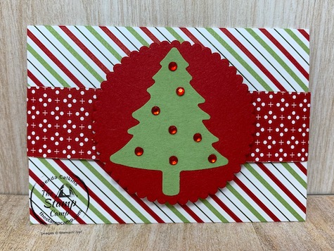 Need a quick and easy gift card holder? Look no further than this gift card holder. You will get 3 gift card holders out of 1 sheet of 12 x 12 designer paper. Perfect for Christmas or any other occasion. #thestampcamp #stampinup #giftcardholder