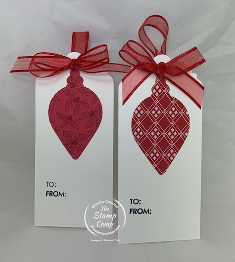 Do you have punches? Do you have Printed Papers? Do you have a Tag Topper Punch? Then you have all the makings for some quick and easy gift tags. Don't stress about making them pretty let the designer paper and the punches do that for you. #tags #christmastags #thestampcamp #stampinup