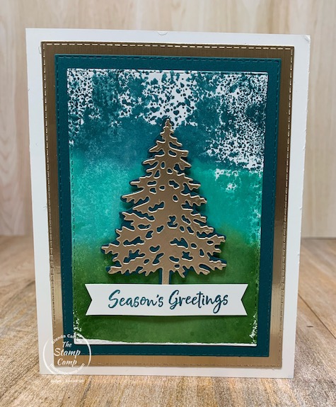 It's Technique Tuesday and I have a fun technique to show you using a Clear Block 3 ink pad colors and the Spritzer. Every time you do this technique you will get different results which is 1/2 the fun to see what you get. #stampinup #thestampcamp #technique #Christmas