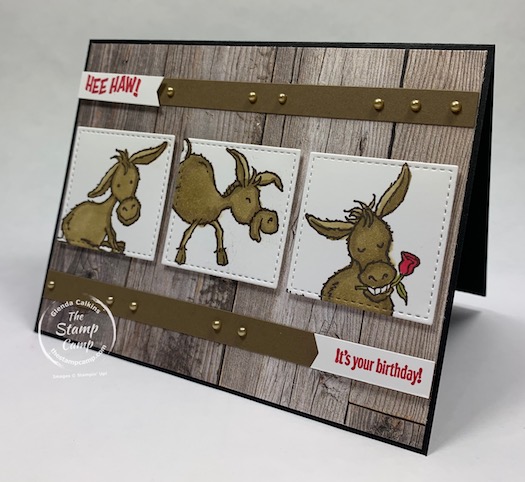 This Darling Donkey stamp set is FREE during Sale-a-bration which ends February 28, 2021. Place a min. $50.00 order (before shipping and tax) and you can choose this darling stamp set for FREE! This was created for the sketch challenge at splitcoaststampers. #thestampcamp #stampinup #saleabration #darlingdonkey