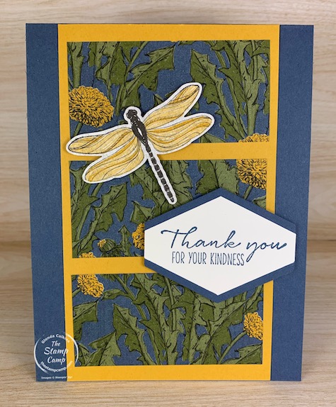 The Dandy Garden Suite of products from the January - June 2021 mini catalog is a hit! Have you gotten your bundle of products yet? The 6 X 6 Dandy Garden Designer Paper is beautiful and some sheets coordinate with the Dragonfly punch. #thestampcamp #stampinup #dandygarden #dragonfly