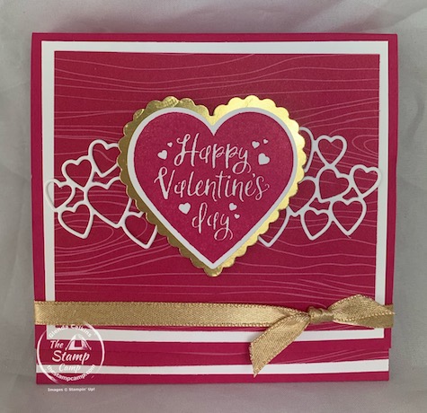 Let's Create This Super Cute and Delicious Ghirardelli Treat Holder for Valentine's Day! Grab your Heartfelt Stamp Set and Heart Punches, The Be Mine Stitched Dies and some card stock and lets get started! #thestampcamp #stampinup #treatholder