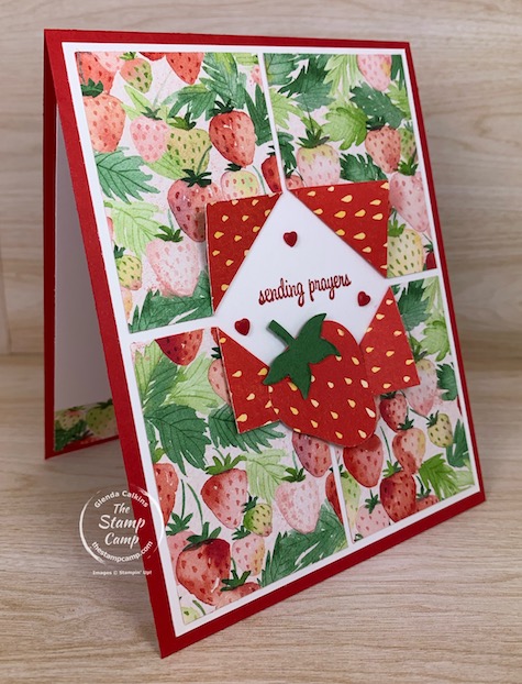 Today's fun fold is not a card fun fold but a Designer Series paper fun fold. You can do this technique with any printed papers but it is so beautiful in the Berry Delightful paper from Stampin' Up! #thestampcamp #saleabration #stampinup #funfold