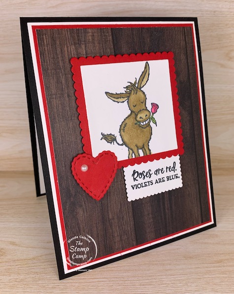 The Sale-a-bration Darling Donkeys will create a fun and pretty card for Valentine's Day, an Anniversary or Birthday. This is a free set with a min. $50.00 order is placed. #thestampcamp #stampinup #darlingdonkeys #saleabration