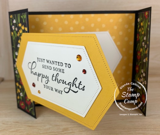It's Fun Fold Friday and I'm calling this fun fold the Stitched Nested Bridge card. It uses the Stitched Nested Dies and they create a bridge from one side of the card front to the other. #stampinup #thestampcamp #funfold #stitchednesteddies
