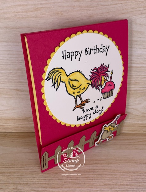 Need a little Birthday Gift that you can create in a flash? Check out this super cute Hey Chick & Hey Birthday Chick Sticky Notepad Holder. So darn cute and easy to make. #thestampcamp #stampinup #heychick