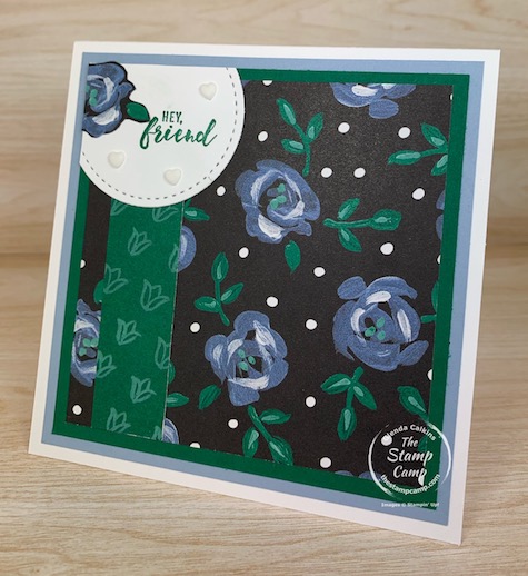 Saturday Sketch this week features the Flower & Field Designer Series Paper from Stampin' Up! The sketch is from Splitcoaststampers SC842. #thestampcamp #stampinup #saturdaysketch