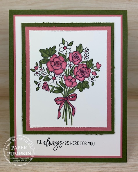 Bouquet of Hope is the stamp set in the Paper Pumpkin Kit for February. If you enjoy getting a craft project in the mail each and every month than you will love the Paper Pumpkin kits. #thestampcamp #stampinup #kits